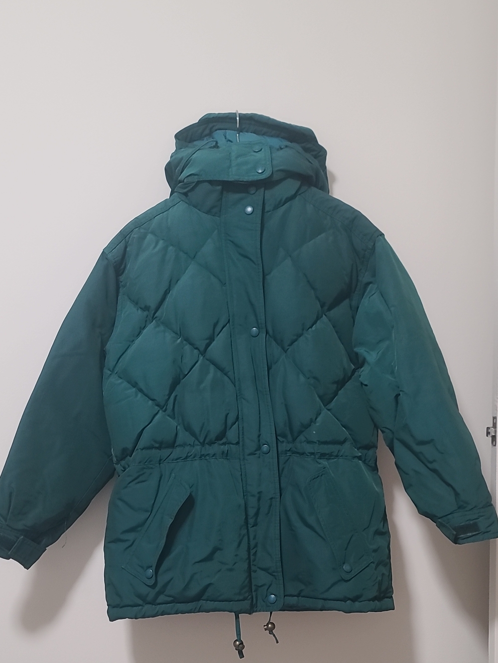 Eddie Bauer Teal Quilted Hooded Puffer Jacket - Women